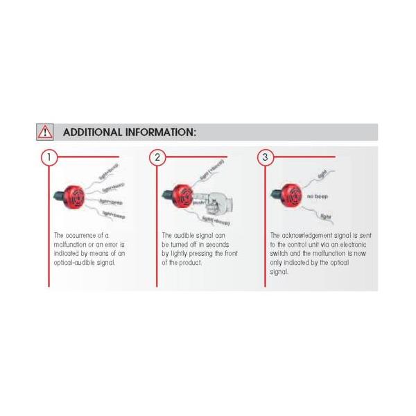 450.100.55 Werma  Acc.Comb.Buzzer 450 24vDC øM22,5 1:RED 80dB(A) LED IP65 Cont. Tone Panel Mount